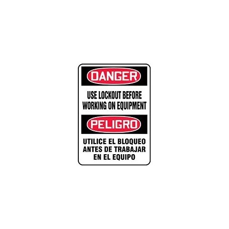 BILINGUAL Safety Sign  SPANISH SBMLKT027VA